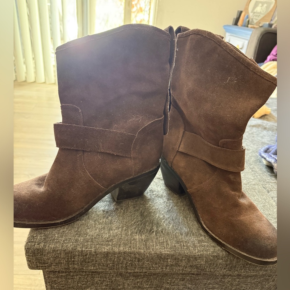 Brown Suede Boots